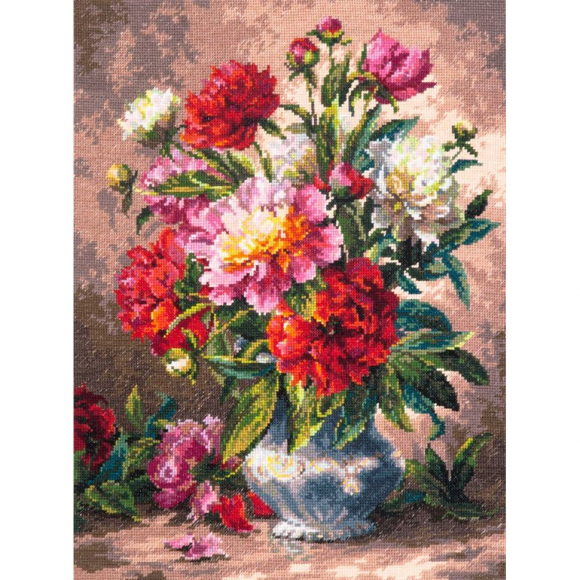 Набор для вышивания ЧУДЕСНАЯ ИГЛА арт.40-69 Пионы 28х35 см