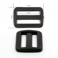 Пряжка двухщелевая 30мм А3, цв.черный уп.500шт Пряжка двухщелевая 30мм А3, цв.черный уп.500шт