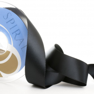 18678_Лента атласная двусторонняя SAFISA, 3 мм, 100 м, цвет 01, черный