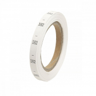 Размерники полиэстер 182 белый 10х25 мм ТВ в рул. 300 шт