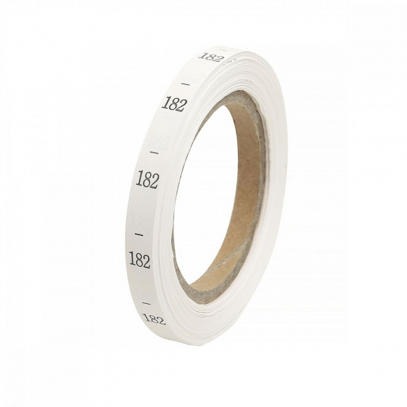 Размерники полиэстер 182 белый 10х25 мм ТВ в рул. 300 шт