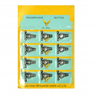 Брючные крючки в блистере TBY-TRH цв. никель черный в блистере 12шт