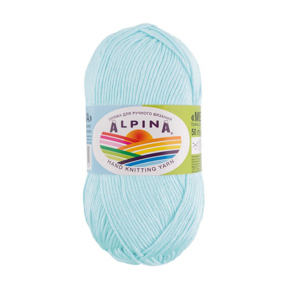 Пряжа ALPINA MELISSA (95% вискоза, 5% кашемир) 10х50г/125м цв.06 бл.голубой