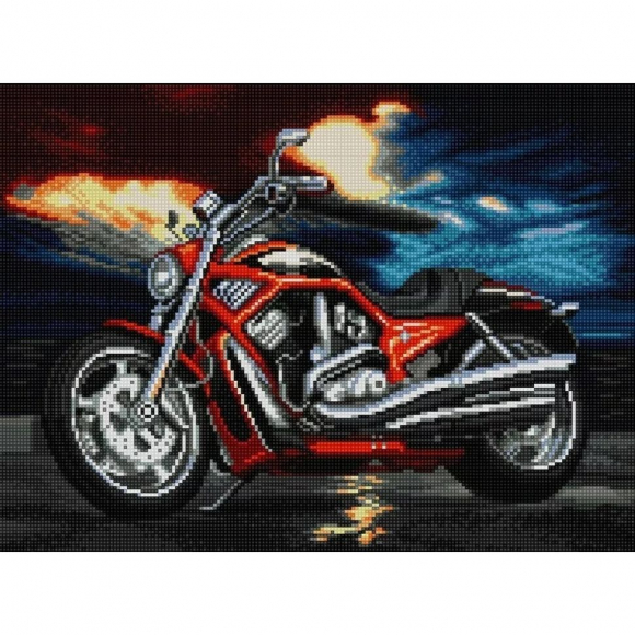 Рисунок на ткани (Бисер) КОНЁК арт. 1442 Харли-Дэвидсон 29х39 см