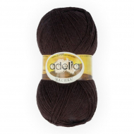 Пряжа ADELIA RACHEL (90% шерсть, 10% полиэстер) 5х100г/400м цв.13 коричневый
