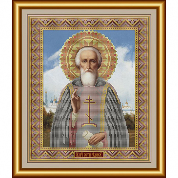 Набор для вышивания бисером GALLA COLLECTION арт.И 020 Икона Сергий Радонежский 27x32 см