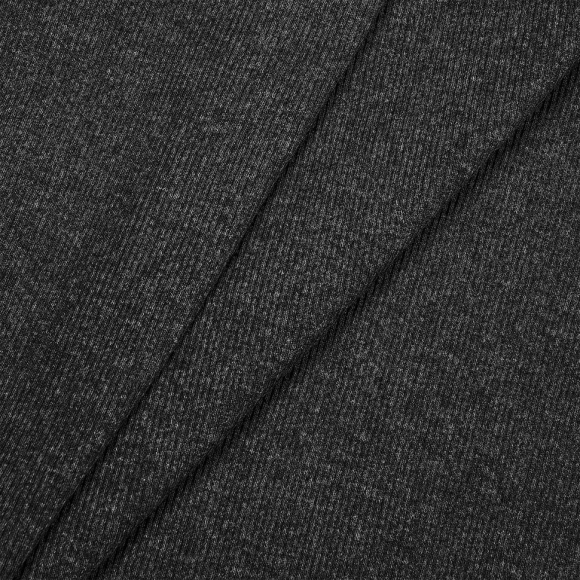 Ткань трикотаж Кашкорсе с лайкрой 220г опененд 60+60см антрацит  уп.15м