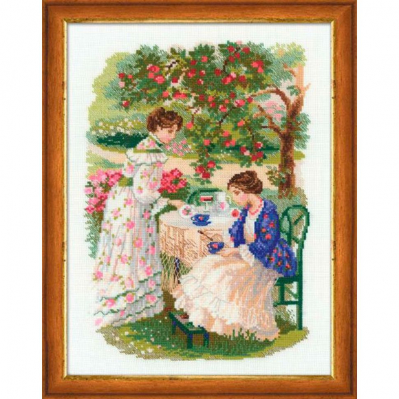 Набор для вышивания РИОЛИС арт.1140 Русская усадьба, чай под яблоней 30х40 см Набор для вышивания РИОЛИС арт.1140 Русская усадьба, чай под яблоней 30х40 см