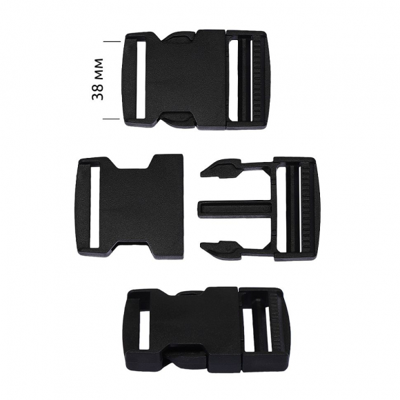 Фастекс пластик TBY.0069 38мм цв.черный уп.100 шт