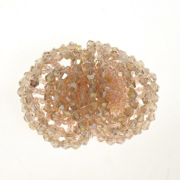 Украшение на булавке с бисером и бусинами арт.TBY-YZ-1 цв. 7 розовый