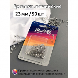 Булавки швейные английские арт.MX.5555 № 00 23мм цв.никель уп.50 шт