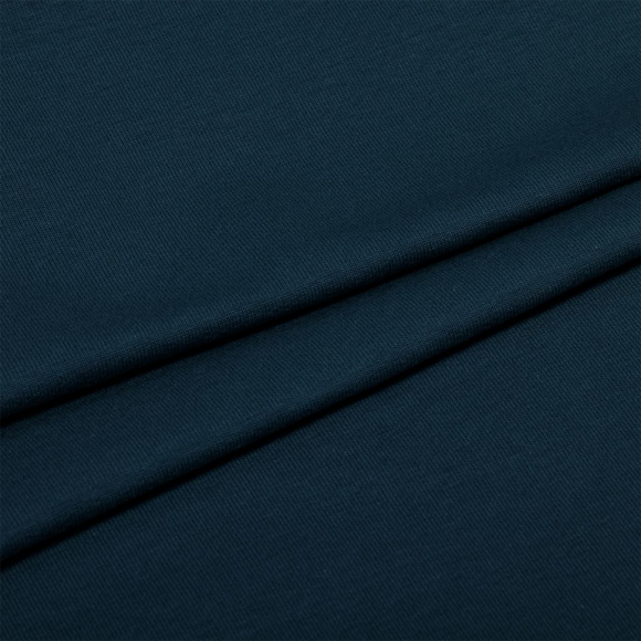 Ткань трикотаж Футер 2х нитка петля с лайкрой 230г пенье 180см т.петроль 19-4234 рул.45-70м