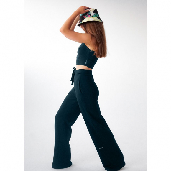 Ткань трикотаж Футер 2х нитка петля с лайкрой 230г пенье 180см т.петроль 19-4234 рул.45-70м