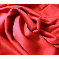 Ткань шелк Армани 89 г/м? 97% полиэстер, 3% спандекс шир.148 см арт.Р.11298.29 цв.29 красный уп.25м