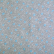 Ткань ранфорс Звездопад, арт.WH 2929-v06, 130г/м?,100% хлопок, шир.240см, цв.серый/голубой, уп.10м