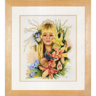 Набор для вышивания LANARTE арт.PN-0008223 Spring flower girl 34х40 см