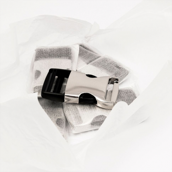 Пряжка-фастекс металл/пластик 30мм TBY-E1315 72x39мм цв. никель/черный уп.6шт