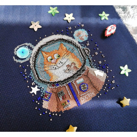 189963_Набор для вышивания "Вместе, хоть в космос"