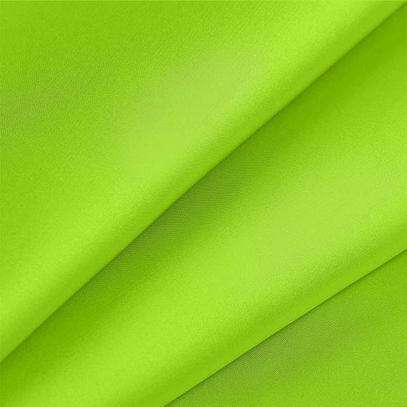 Ткань шелк Армани 90г/м? 97% ПЭ 3% Спандекс шир.150см арт.TBYArm-154 цв.154 зелено-желтый неон рул.25м