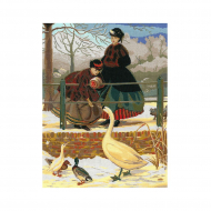 Набор для вышивания мулине НИТЕКС арт.0242 Зимняя прогулка 29х40 см