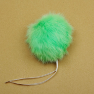 Помпон натуральный арт.RUS.PNK14 Кролик 10-13см цв.мятный А