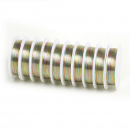 Проволока для бисера ?0,4мм арт.ТВ HET-15 цв.св.разноцветная рул.12м