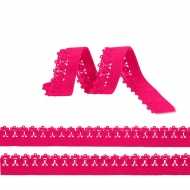 Резинка TBY бельевая ажурная 12мм арт.RB01261S цв.S261 красный малиновый уп. 100 м