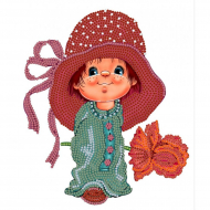 Рисунок на ткани (Бисер) КОНЁК арт. 8108 Все дело в шляпе 15х18 см