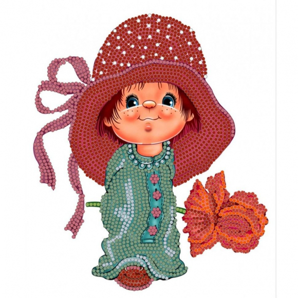 Рисунок на ткани (Бисер) КОНЁК арт. 8108 Все дело в шляпе 15х18 см