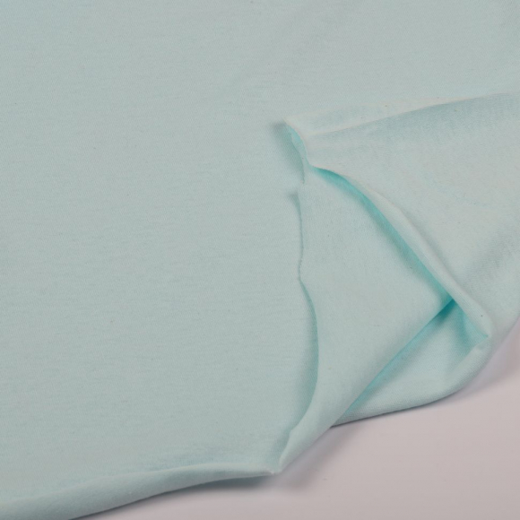 Ткань трикотаж Кулирка хлопок 145г опененд 100+100см голубой 12-4609 уп.6м