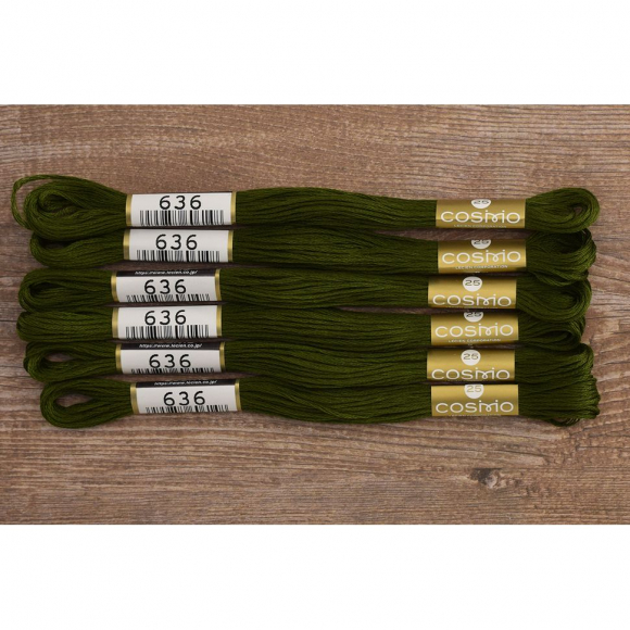 Мулине COSMO однотонный цвет 636