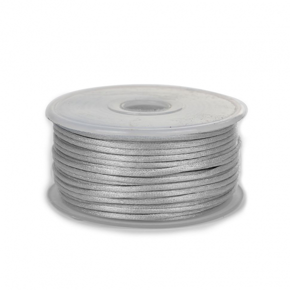 Шнур TBY атласный круглый 2мм цв.3108 св.серый уп.50м