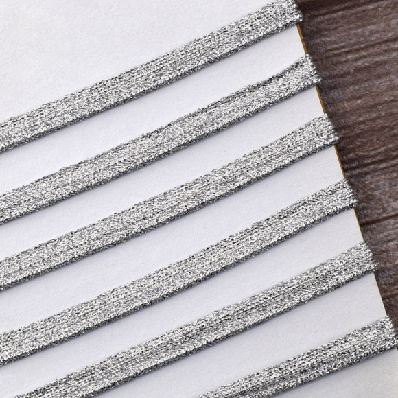 9404_Кант декоративный, 2,5 мм, цвет серебристый люрекс