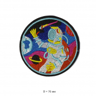 Термоаппликации арт.ТВТ.ТЕР.28.1 Космонавт 7,6х7,6 см 10 шт