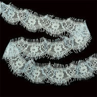 Кружево “реснички” арт.TBY 75637 шир.40мм цв.183 голубой уп.30м (по 3м)