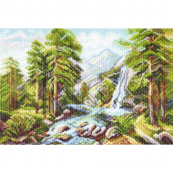 Рисунок на канве МАТРЕНИН ПОСАД арт.28х37 - 1381 Горный пейзаж