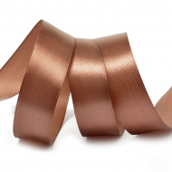 Лента атласная 25мм цв.3133 коричневый IDEAL уп.27,4 м