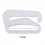 Крючок для бюстгальтера пластик ARTA.F.622K ?15,7мм, цв.прозрачный, уп.50шт