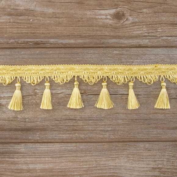 Тесьма с кисточками декоративная PASSAN цвет медовый Тесьма с кисточками декоративная PASSAN цвет медовый