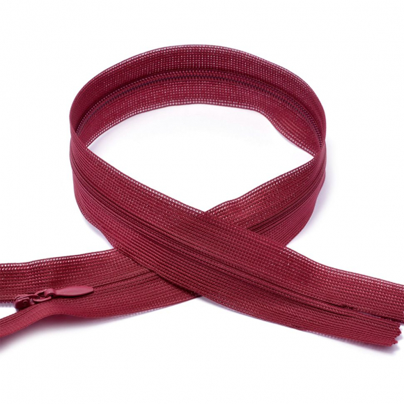 Молния MaxZipper пласт. потайная №3 60см н/р цв.F178 бордовый уп.50шт