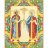 Кристальная мозаика на холсте ФРЕЯ арт.ALVR-09 084 Икона Святых Равноапостольных царя Константина и царицы Елены 22х27 см