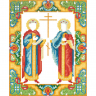 Кристальная мозаика на холсте ФРЕЯ арт.ALVR-09 084 Икона Святых Равноапостольных царя Константина и царицы Елены 22х27 см