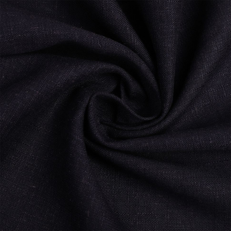 Ткань льняная TBYLi-1002-10 190г/м? 40% лен 60%виск. шир 140см цв.10 тем.синий рул 10м