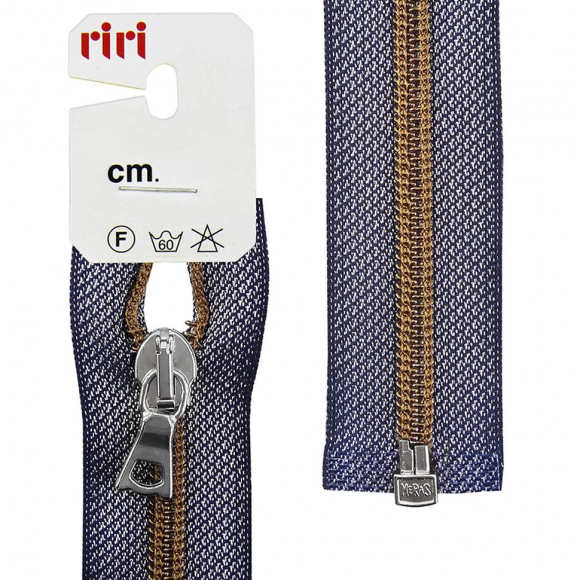 157618_Молния спираль, на люрексной ленте, разъёмная 1 замок, 6 мм, 65 см, цвет коричневый 157618_Молния спираль, на люрексной ленте, разъёмная 1 замок, 6 мм, 65 см, цвет коричневый