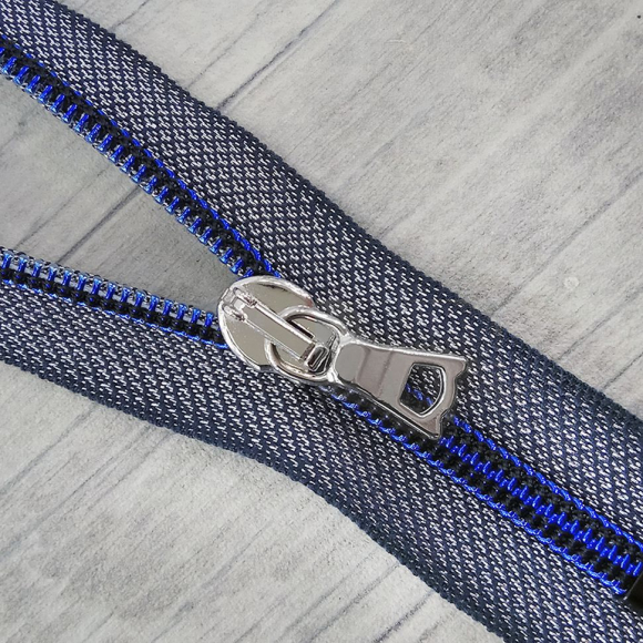 157618_Молния спираль, на люрексной ленте, разъёмная 1 замок, 6 мм, 65 см, цвет коричневый 157618_Молния спираль, на люрексной ленте, разъёмная 1 замок, 6 мм, 65 см, цвет коричневый