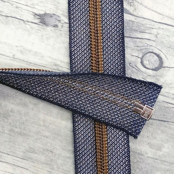 157618_Молния спираль, на люрексной ленте, разъёмная 1 замок, 6 мм, 65 см, цвет коричневый 157618_Молния спираль, на люрексной ленте, разъёмная 1 замок, 6 мм, 65 см, цвет коричневый