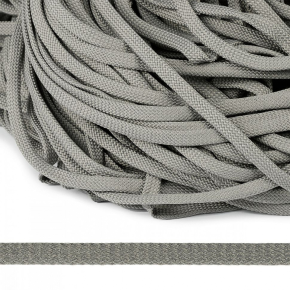 Шнур плоский полиэфир 08 мм арт. 859 цв. серый уп.200м