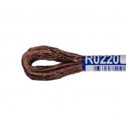 Нитки для вышивания Gamma мулине 100% вискоза 12 x 8 м цв.R0220 т.коричневый