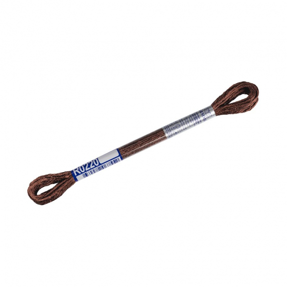 Нитки для вышивания Gamma мулине 100% вискоза 12 x 8 м цв.R0220 т.коричневый