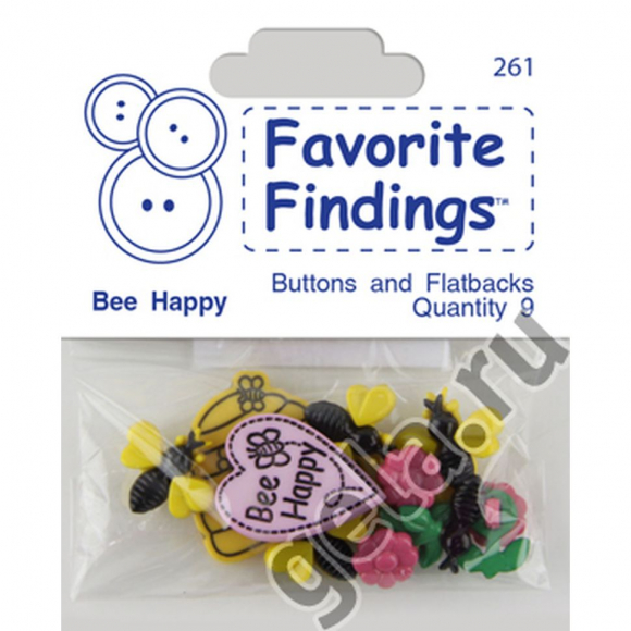 Пуговицы Favorite Findings "Будь счастлив"